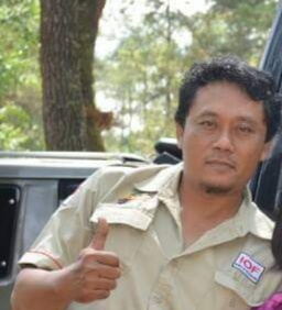 Agus Arifin, tersangka KDRT dan Penelantaran Anak yang saat ini ditahan Kejaksaan Negeri Kabupaten Kediri