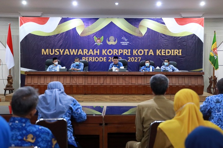 Dewan pengurus Korpri Kota Kediri menggelar Musyawarah Daerah (Musda) Korpri Kota Kediri dalam rangka membentuk susunan pengurus Korpri Kota Kediri untuk periode 2022-2027