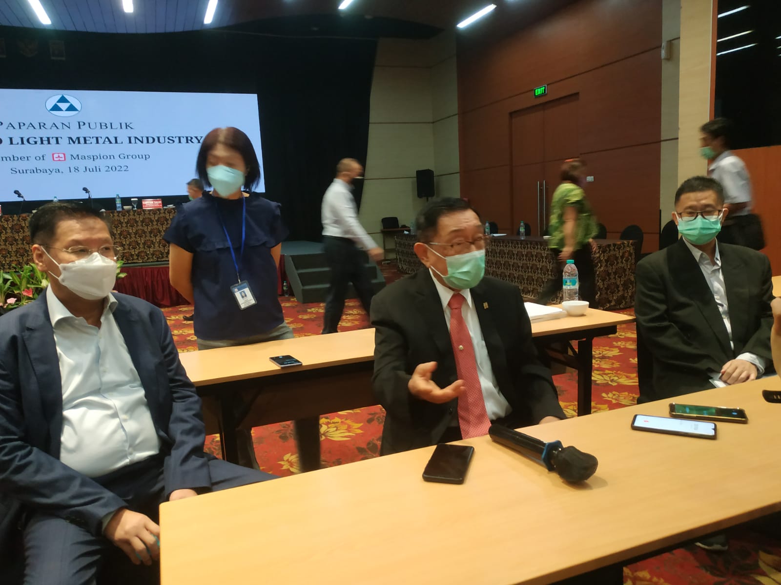 Presdir PT Maspion Group Alim Markus saat beri keterangan pers 