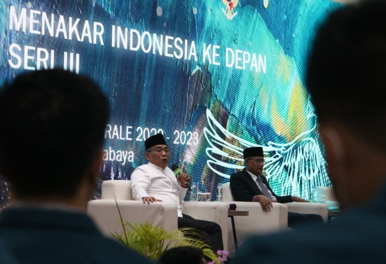 Ketum PBNU  Yahya Cholil Staquf dan Ketum PP Muhammadiyah Haedar Nashir
