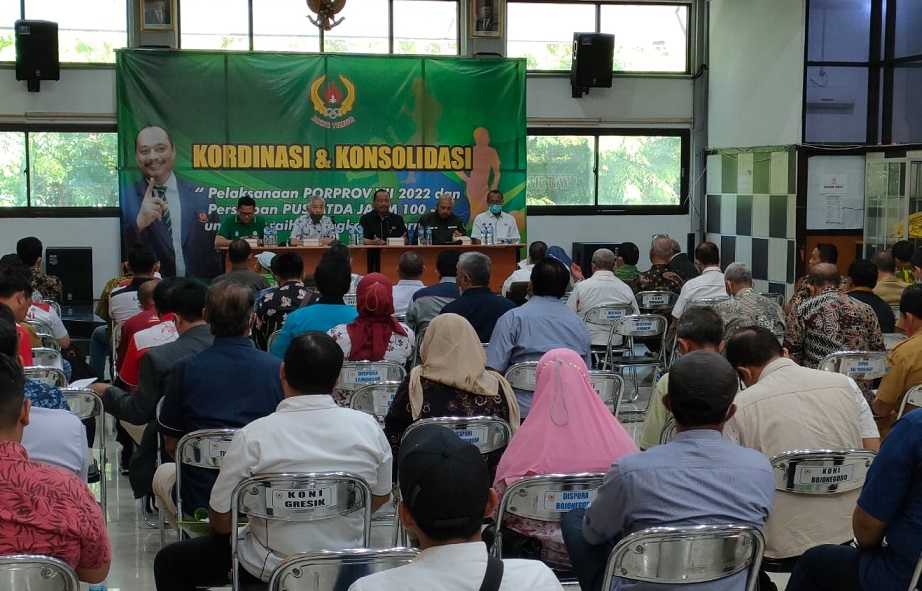 Rapat KONI Jatim di Gedung KONI Jatim, Selasa (6/9/2022).