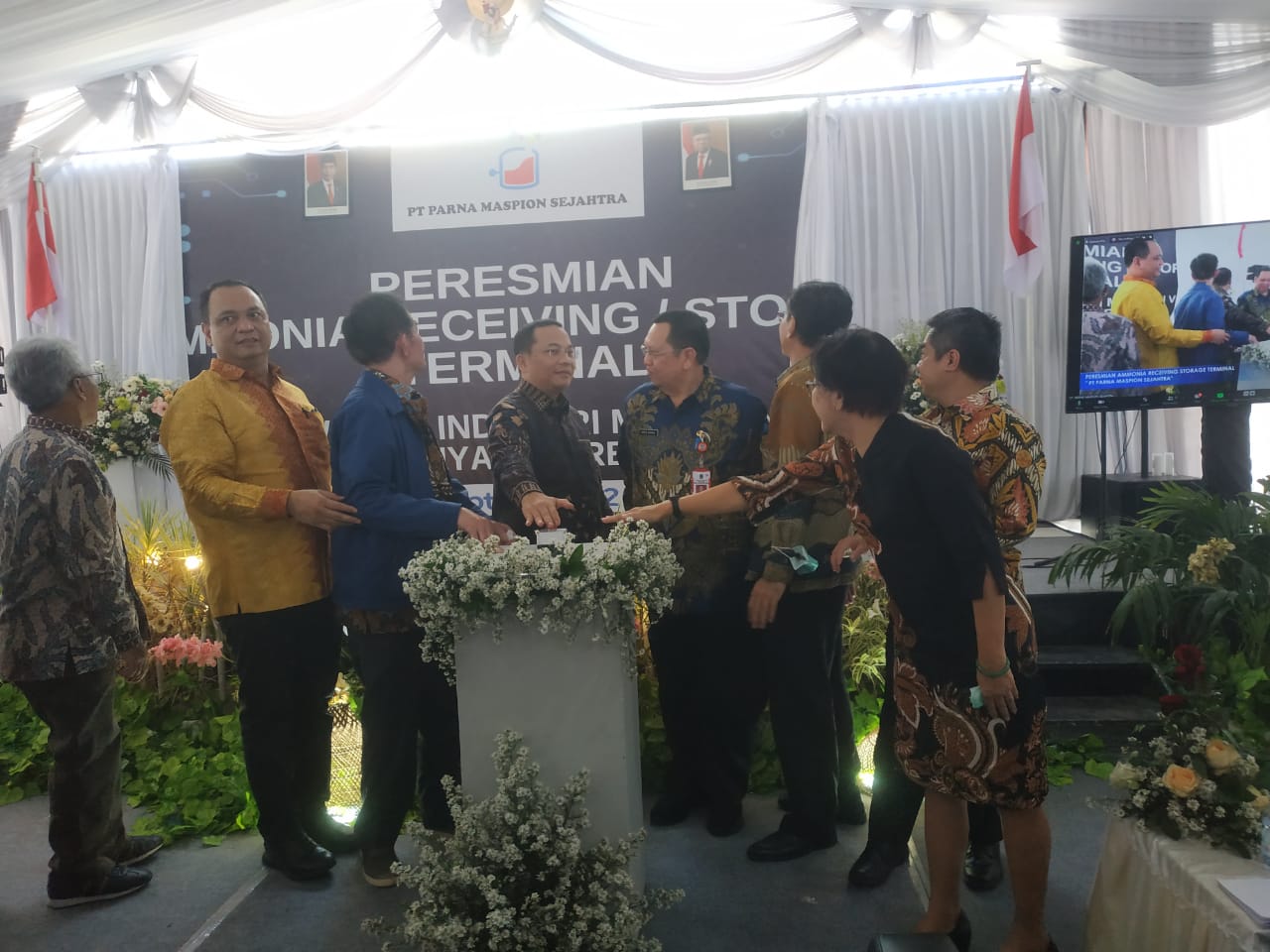 Peresmian pengoperasian tangki amoniak PT Parna Maspion Sejahtera 