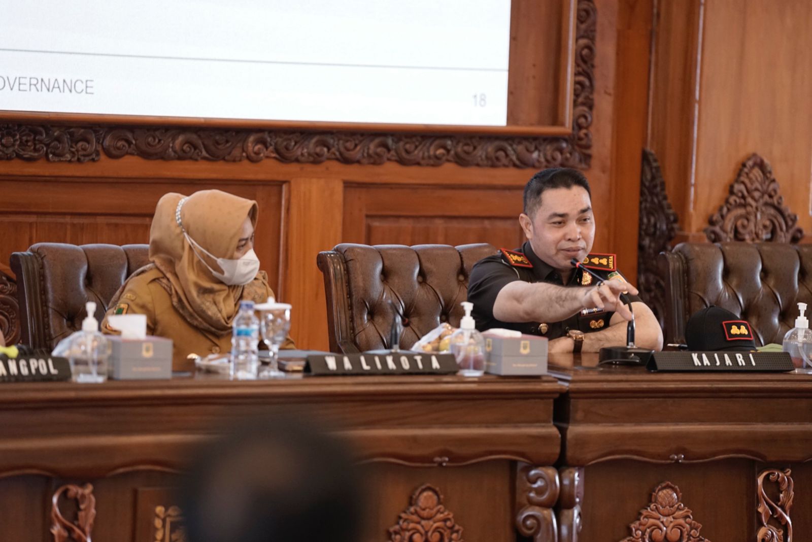 Walikota Ning Ita dan Kajari Hadiman saat sosialisasi di Kantor Pemkot Mojokerto