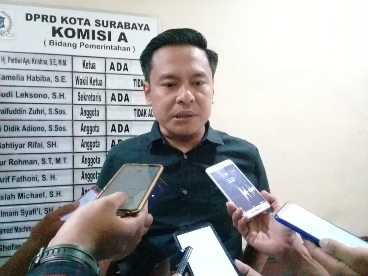 Ketua Komisi A DPRD Kota Surabaya, Arif Fathoni. SP/ALQ