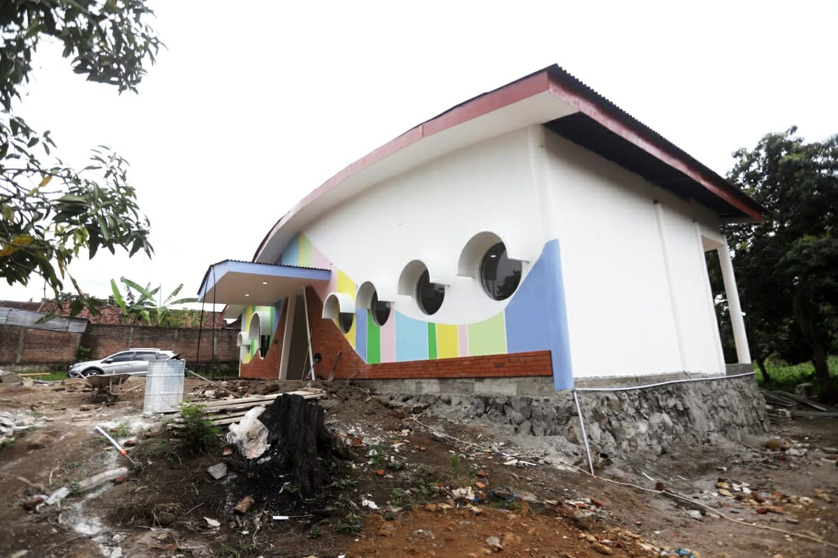 Pembangunan TKNP 1 di Desa Brayublandong, Kecamatan Dawarblandong, Kabupaten Mojokerto.