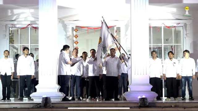 Pelantikan BPC HIPMI Jember periode 2022-2025 di Pelita Hati International School, City Forest, Kaliurang, Jember, Sabtu (18/2/2023).