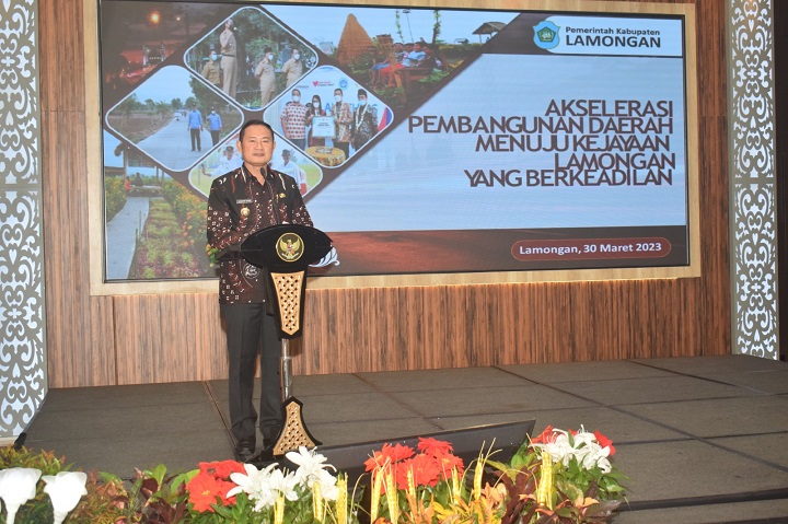 Bupati saat membuka Musrenbang tingkat Kabupaten di Gedung Gajah Mada. SP/MUHAJIRIN KASRUN