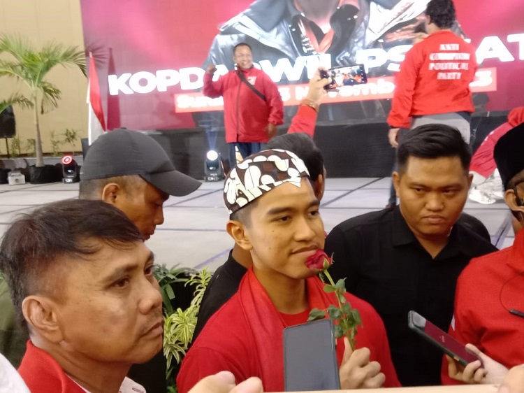 Kaesang Pangarep hadiri kopdarwil PSI kabupaten/kota se Jawa Timur di Dyandra Convention Center Surabaya. SP/ AINI