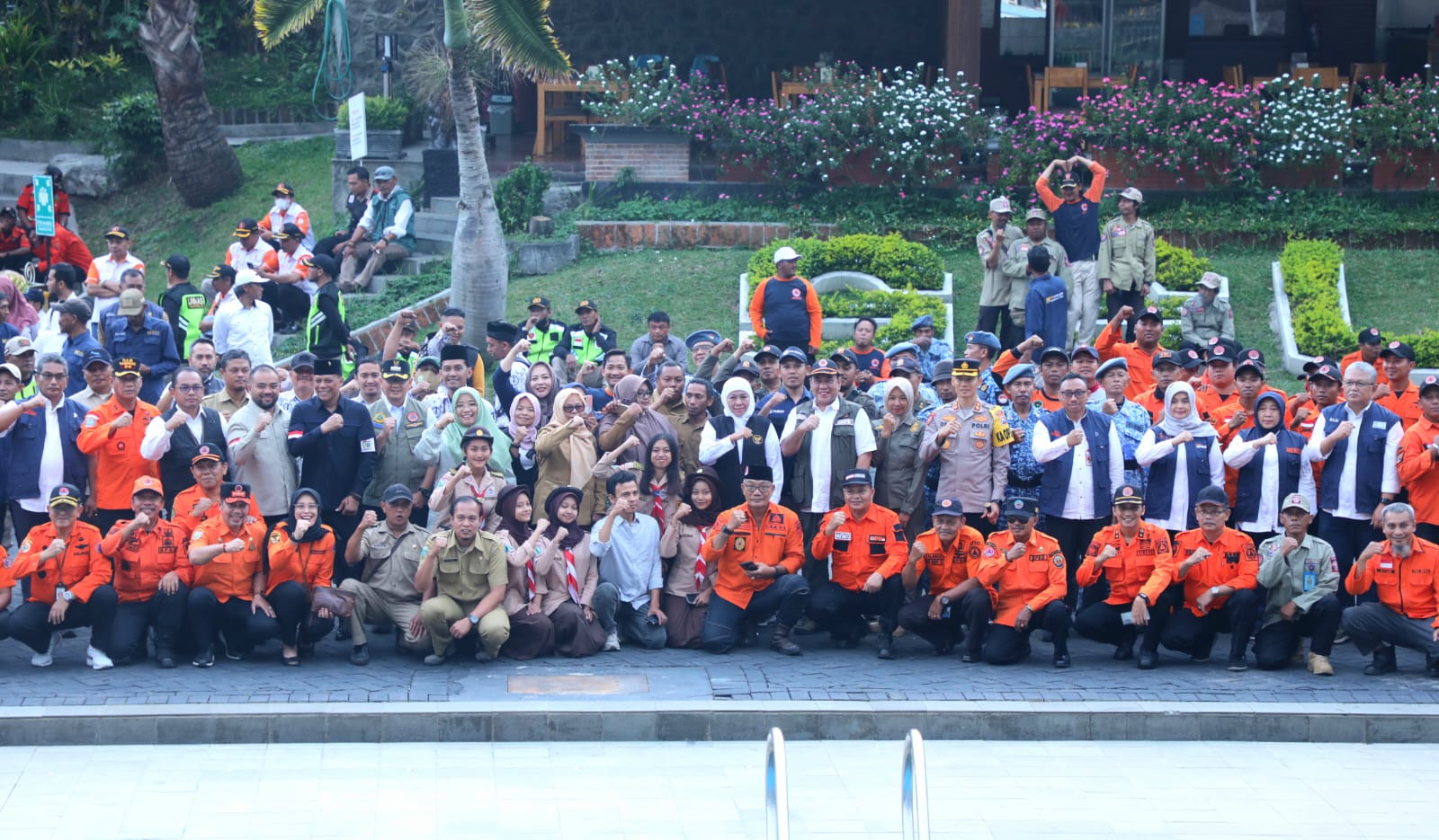 Gubernur Khofifah pimpin apel siaga darurat bencana hidrometeorologi di Kota Batu. SP/ Biro Adpim Pemprov Jatim