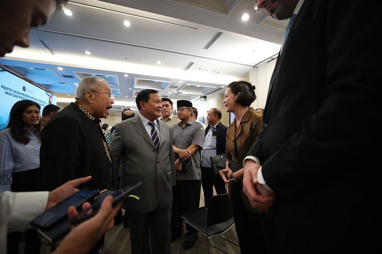 Prabowo Subianto saat menghadiri acara 'Pidato Calon Presiden Republik Indonesia: Arah dan Strategi Politik Luar Negeri'. SP/ Al Qomaruddin