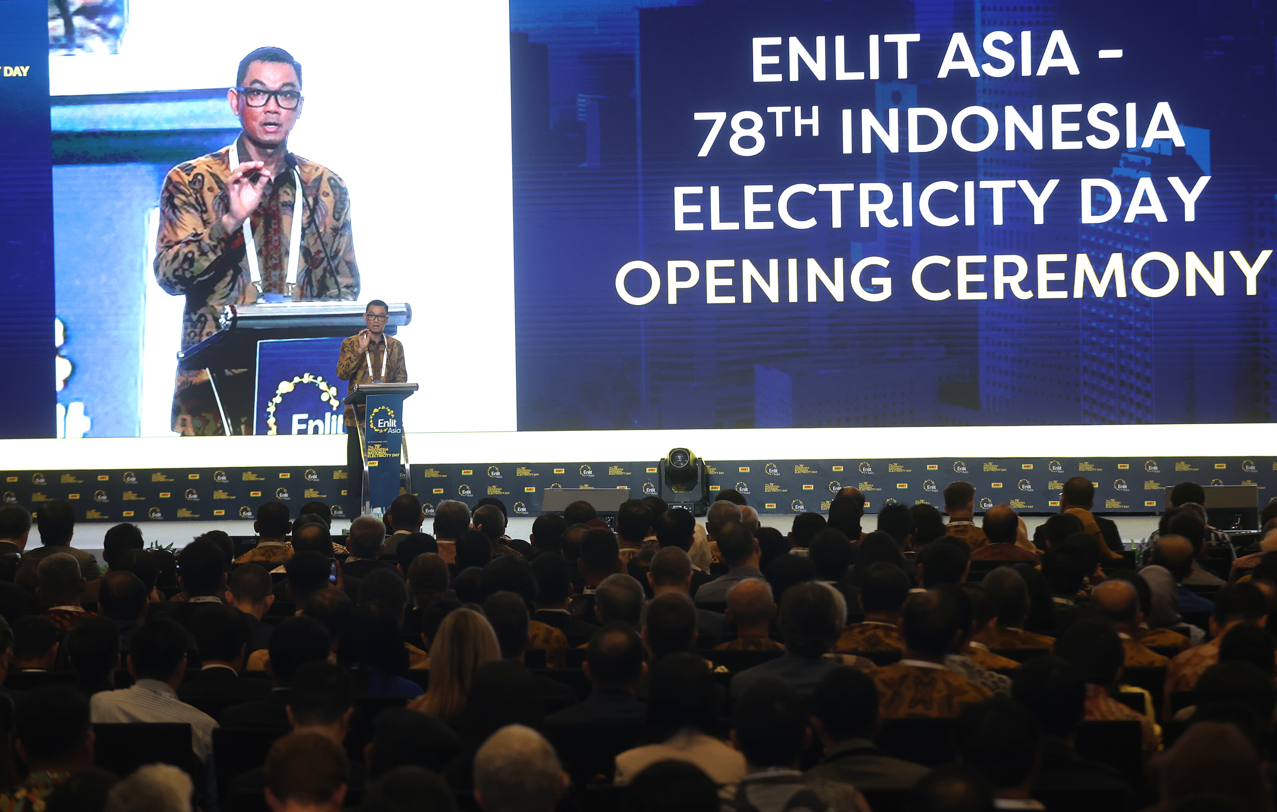 Suasana pembukaan ajang Enlit Asia 2023 yang digelar pada 14-16 November 2023 di Tangerang. Foto/Humas PLN