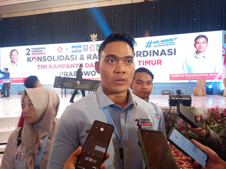 Ketua TKD Surabaya, Cahyo Harjo Prakoso optimis menangkan Prabowo-Gibran. SP/ Aini