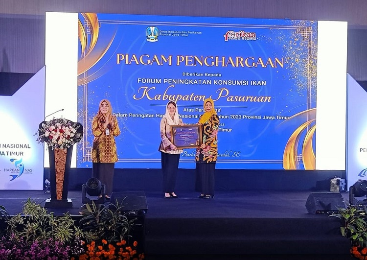 Forikan kabupaten Pasuruan saat mendapatkan penghargaan dari provinsi Jawa Timur. SP/ RIS