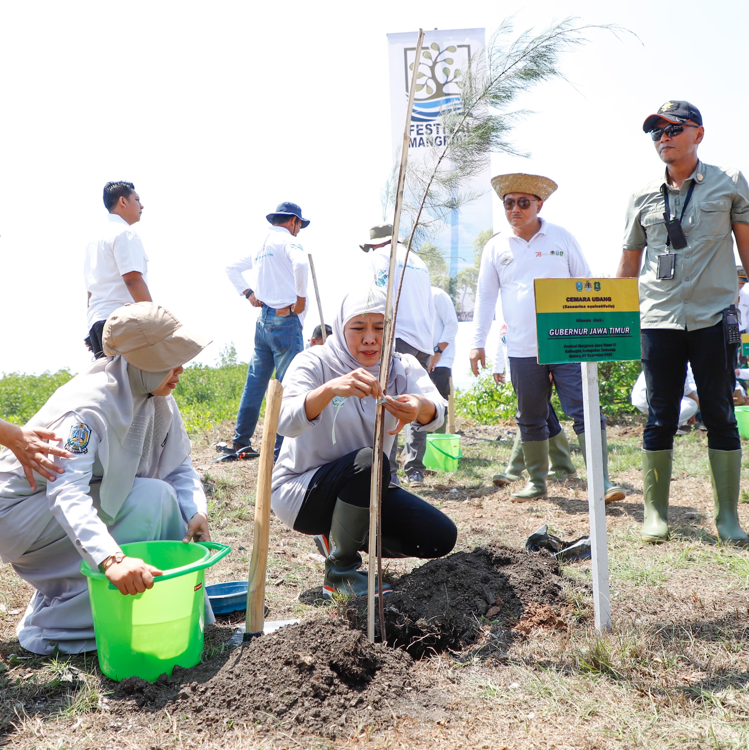 Peringatan Hari Gerakan Satu Juta Pohon, hari ini, Rabu (10/1/2024). SP/Biro Adpim Pemprov Jatim