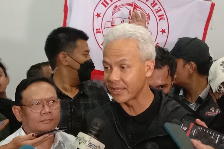 Calon presiden (Capres) nomor urut 03, Ganjar Pranowo sambut positif penangkapan pelaku pengancaman penembakan terhadap Capres nomor urut 1, Anies Baswedan. SP/ Aini