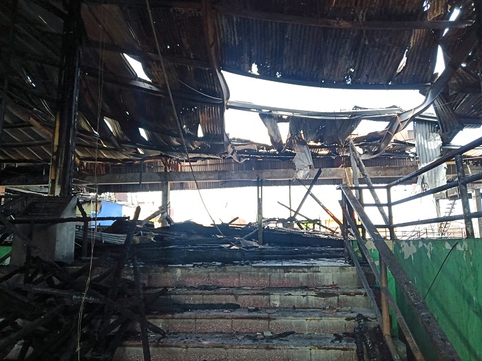 Lantai 2 pasar kembang yang menjadi pusat kebakaran. SP/Semmy Mantolas