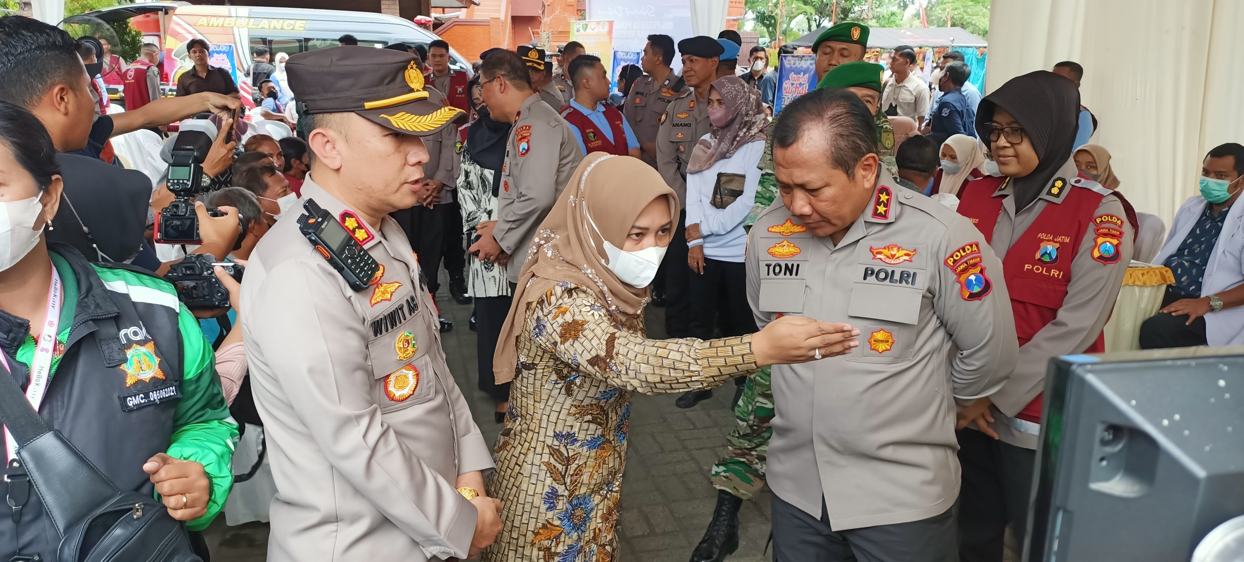 Kapolda Jatim saat berkunjung ke Kota Mojokerto untuk agenda Jumat Curhat