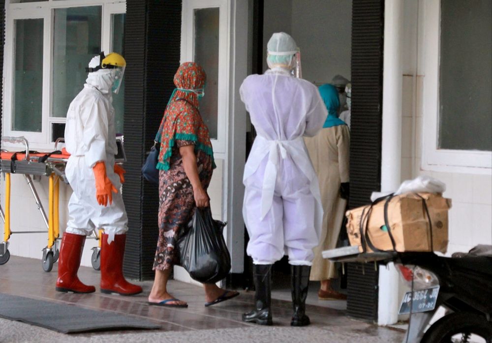 Salah satu pasien positif yang dipindahkan ke RS Kilisuci Kota Kediri