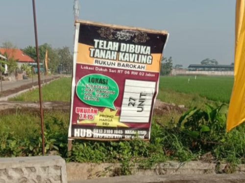 Tanah kavlingan yang dijual Hasan Bisri.