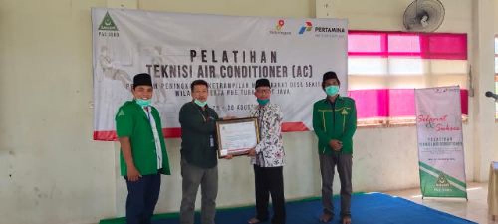Pembukaan Pelatihan Teknisi Air Conditioner AC, PHE TEJ bersama GP Ansor Soko.