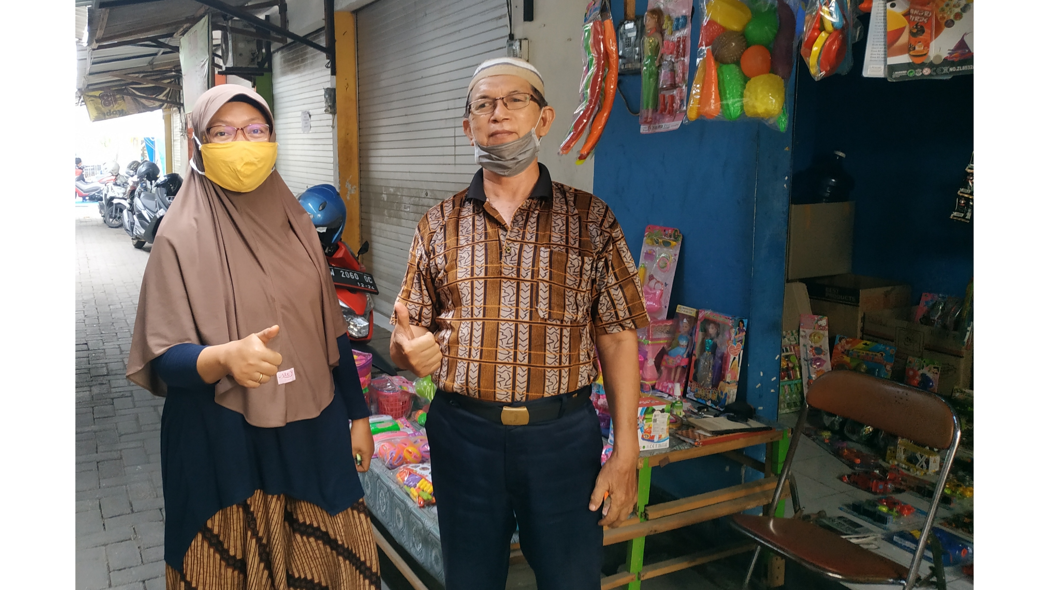 Pedagang Pasar Bluru yang mendukung BHS- Taufiqulbar