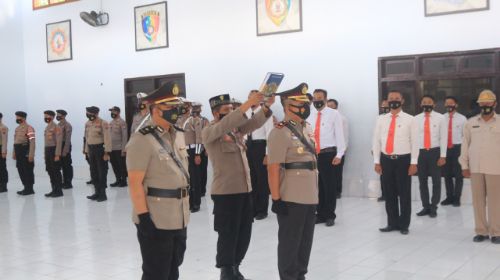 Suasana Sertijab oleh Kapolres Blitar Kota.