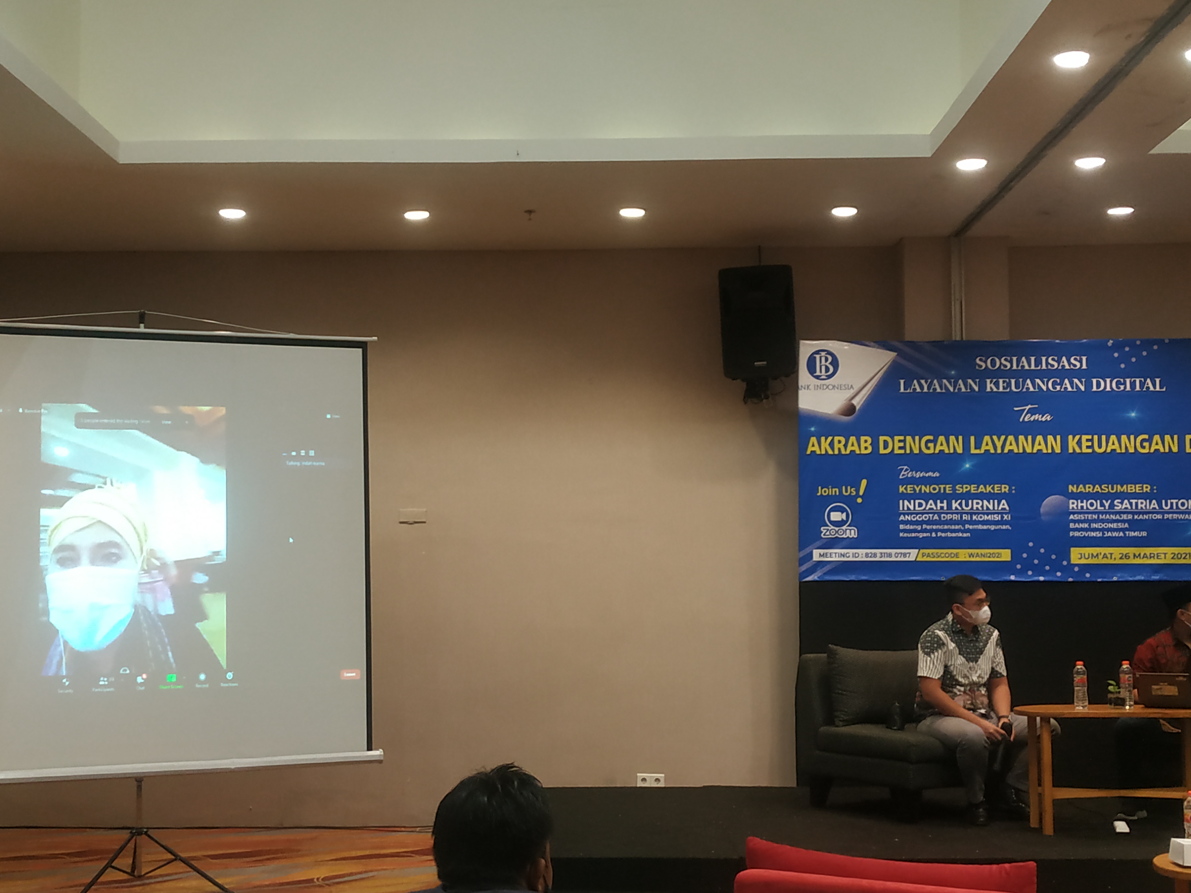 Anggota DPR RI Indah Kurnia saat beri sambutan