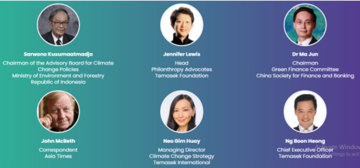 Para peserta yang terlibat dalam dialog soal perubahan iklim.