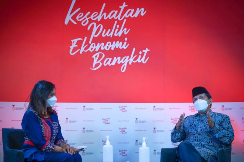 Dialog Produktif bertema Vaksinasi Jalan, Ibadah Tetap Aman yang
diselenggarakan KPCPEN dan disiarkan di FMB9ID_IKP, Kamis (29/4).