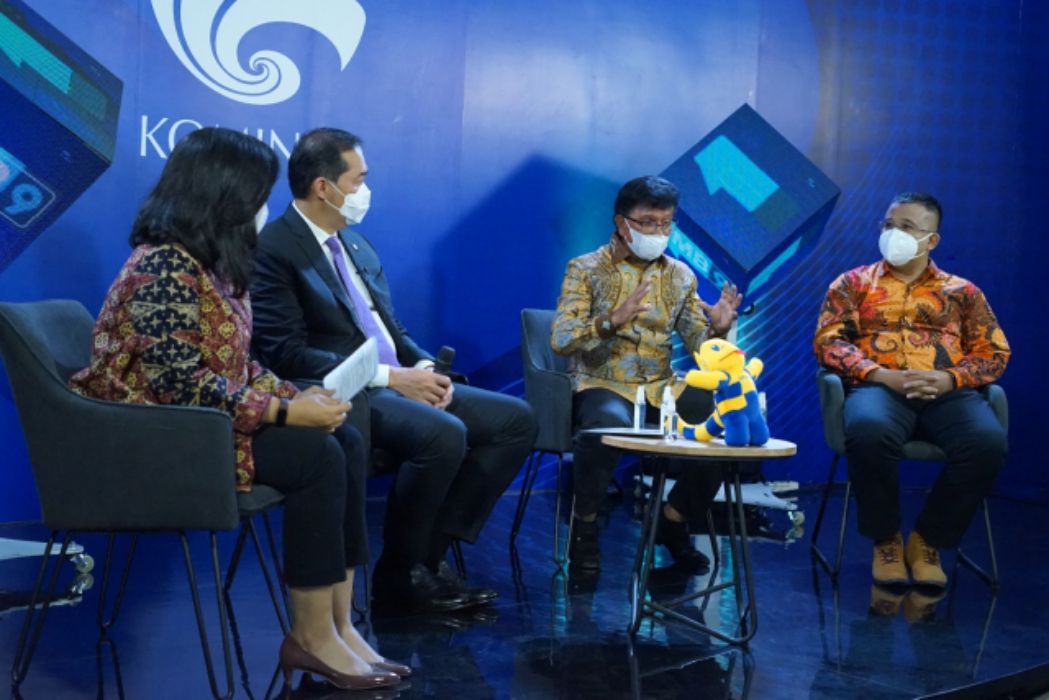 Acara  Forum  Merdeka  Barat  9  (FMB9)  yang diselenggarakan  Kementerian  Komunikasi  dan  Informatika,  Senin  (3/5/2021).