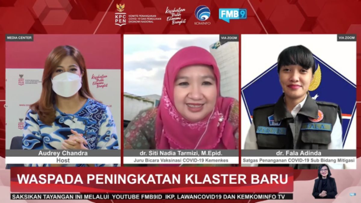 Dialog Produktif bertema Waspada Peningkatan Klaster 
Baru, yang diselenggarakan KPCPEN dan ditayangkan FMB9ID_IKP, Selasa (4/5).
