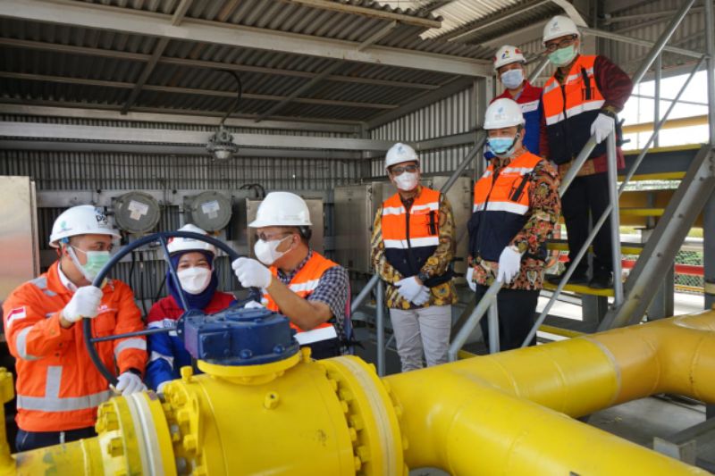 PGN meresmikan Jumperline Tambak Lorok dari Pipa Transmisi Offshore KJG hingga Pipa Interkoneksi Tambak Rejo Tambak Lorok (TRTL).