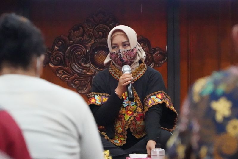 Silaturrahmi Forkopimda bersama Persatuan Wartawan Indonesia (PWI) Mojokerto di Pendopo Rumah Rakyat, Rabu (11/8/2021) malam.