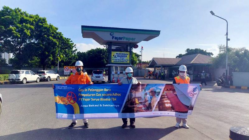 Penyaluran gas ke FajarPaper menggunakan fasilitas meter PT Pertamina EP (PEP) di Stasiun Pertagas Tegal Gede Bekasi dan Pipa Pertagas.