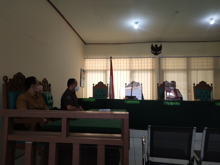 Sidang gugatan di PN Sidoarjo, Kamis (16/12/2021). SP/Sugeng Purnomo 