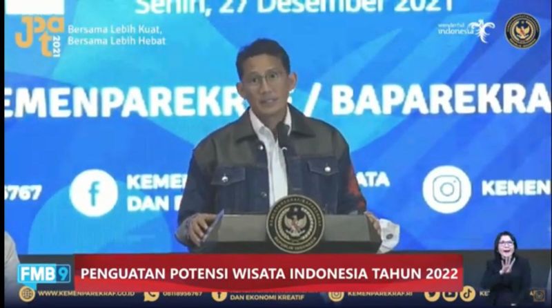 Menteri Pariwisata dan Ekonomi Kreatif (Menparekraf), Sandiaga Uno.