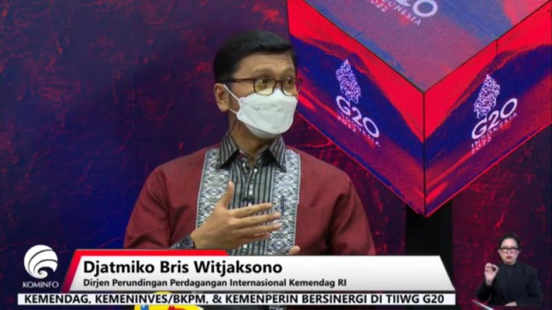Diskusi daring 
bertema "Persiapan Pertemuan Pertama Trade, Investment, and 
Industry Working Group (TIIWG) G20" yang digelar Forum Merdeka Barat, Senin (21/3/2022).