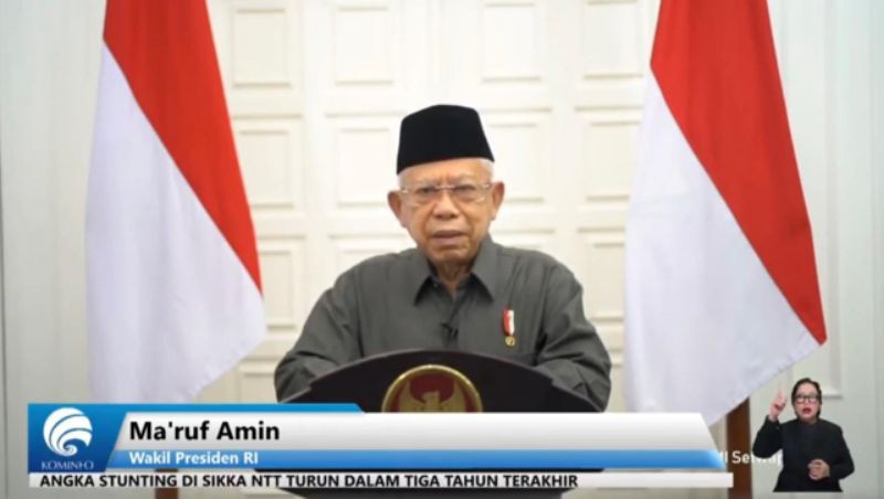 Ma'ruf dalam sambutan pada acara yang digelar FMB9 
bertajuk "Percepatan Pencegahan Stunting" Senin (4/4/22).