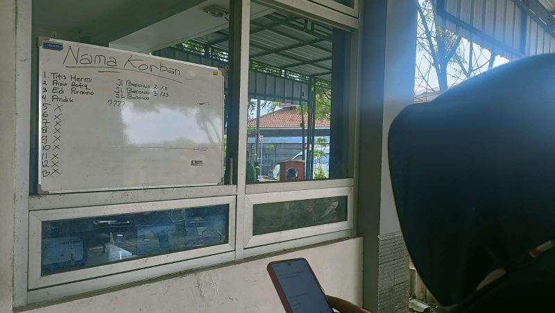 Daftar korban yang tewas.