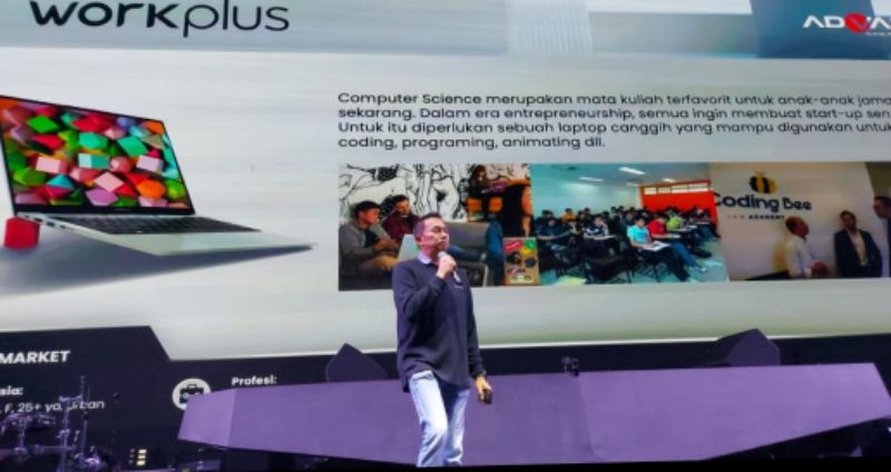 Chandra Tansri, CEO Advan, saat memberikan speech di Press Conference Advan tanggal 4 Agustus 2023. 