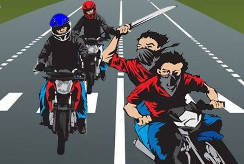 Ilustrasi geng motor.