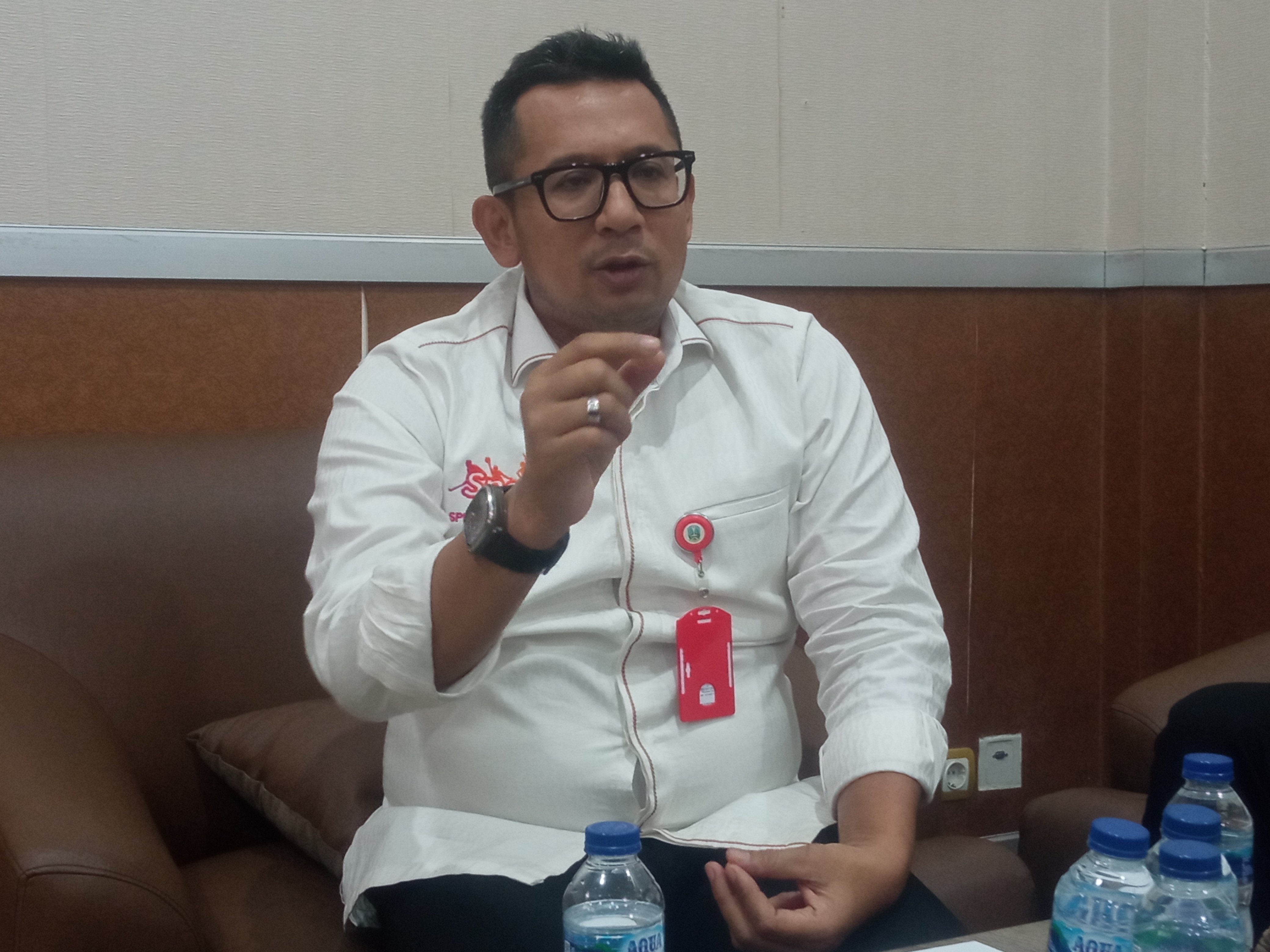 Kepala Dinas Kepemudaan dan Olahraga Provinsi Jawa Timur M Ali Kuncoro siap ikuti Gerak jalan Mojokerto Suroboyo. SP/AINI