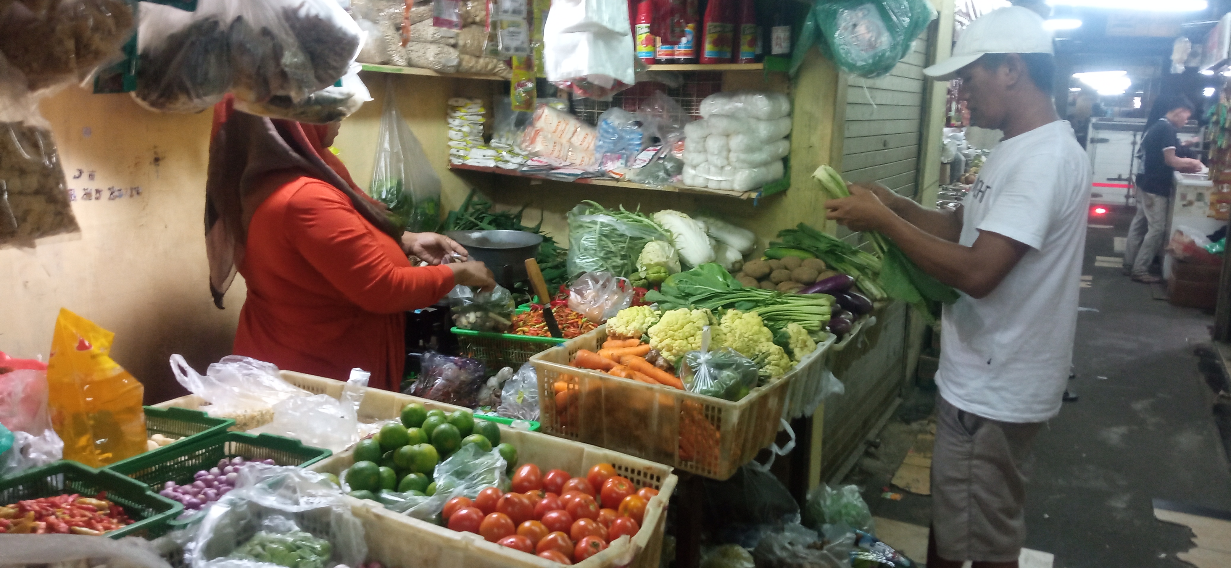 Pasar Wonokromo harga cabai rawit mencapai rata-rata Rp48-55 Ribu per kilogram. SP/AINI