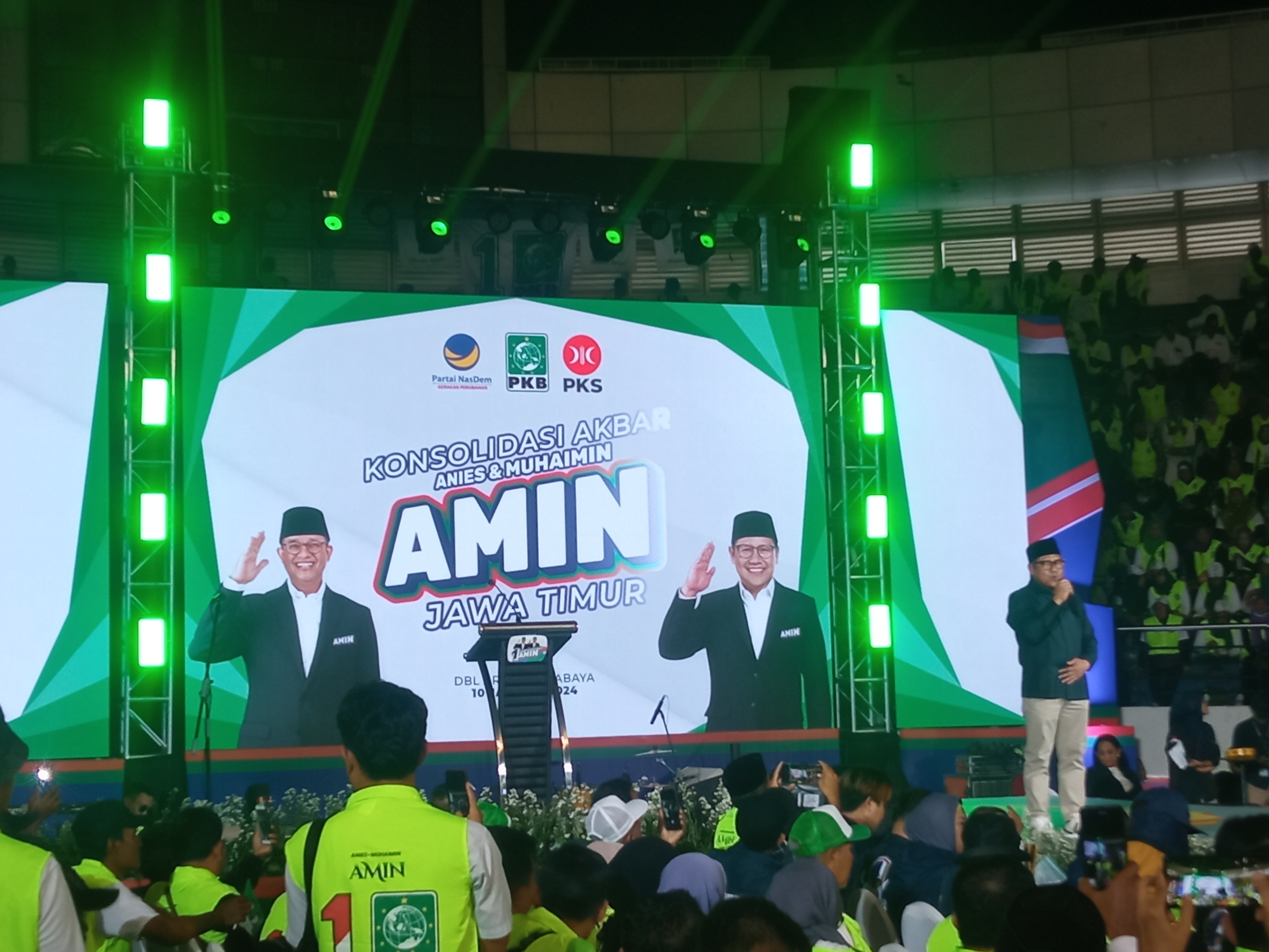 Cak Imin menghadiri pertemuan dengan Ikatan Saudagar Muslim Indonesia (ISMI) di Hotel Namira Surabaya, Rabu (10/1/2024). SP/Aini