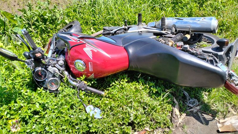 Kendaraan korban yang meninggal dunia di lokasi kejadian. Sabtu (13/1/2024).