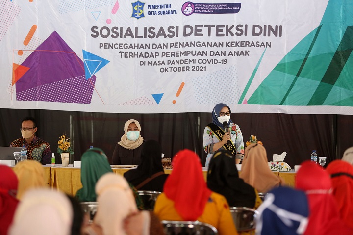 Sosialisasi deteksi dini pencegahan dan penanganan kekerasan terhadap perempuan dan anak di masa pandemi Covid-19. SP/Alqomar