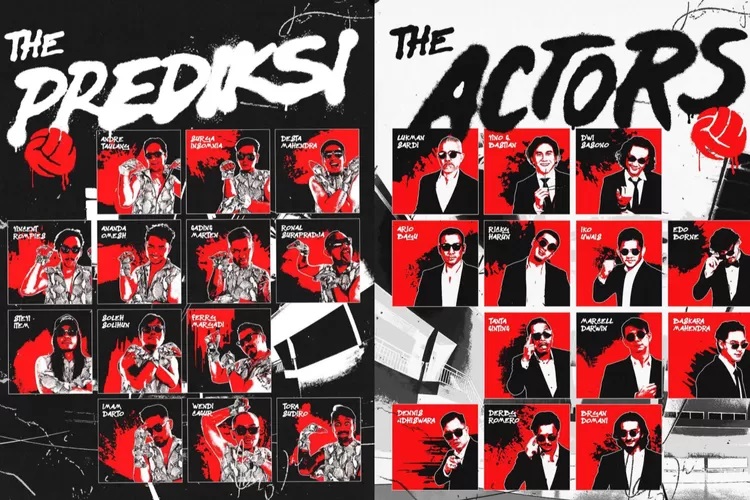 Pertandingan Bahkan Voli The Actors vs The Prediksi. Foto: Twitter (@vindes).