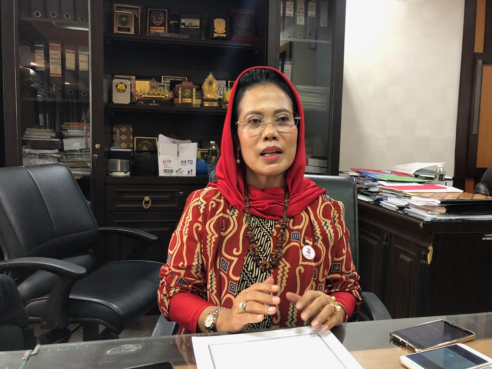 Sri Untari - Ketua Fraksi PDI-P DPRD Jatim.SP/RKO