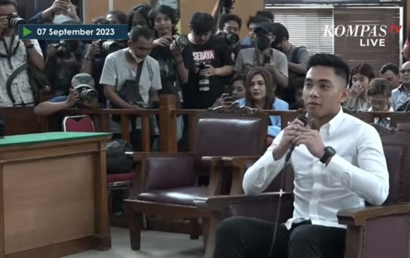 Ekspresi Mario Dandy usai divonis 12 Tahun Penjara.