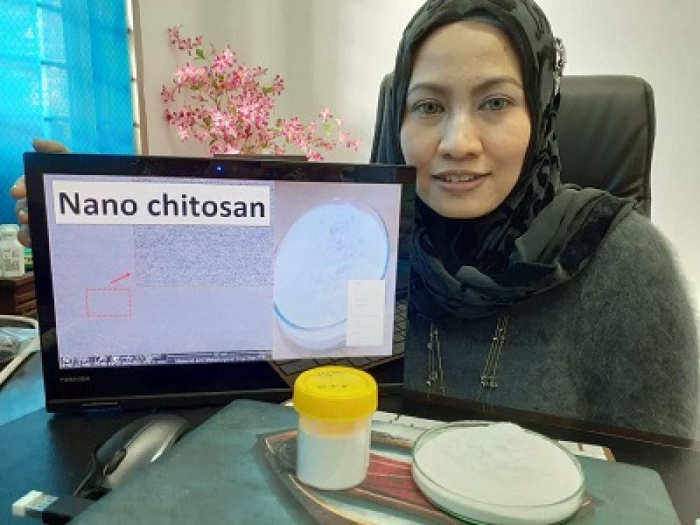 Dosen pengajar Institut Teknologi sepuluh November Surabaya, Yuli Setiyorini, ST., MPhil, PhD. Eng melakukan penelitian dengan menggunakan metode baru dalam nano chitosan. SP